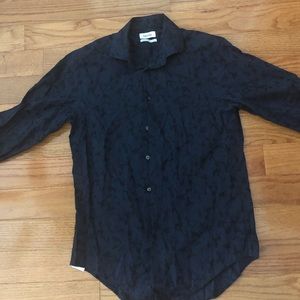 Calvin Klein Blue Camo Dress Shirt!